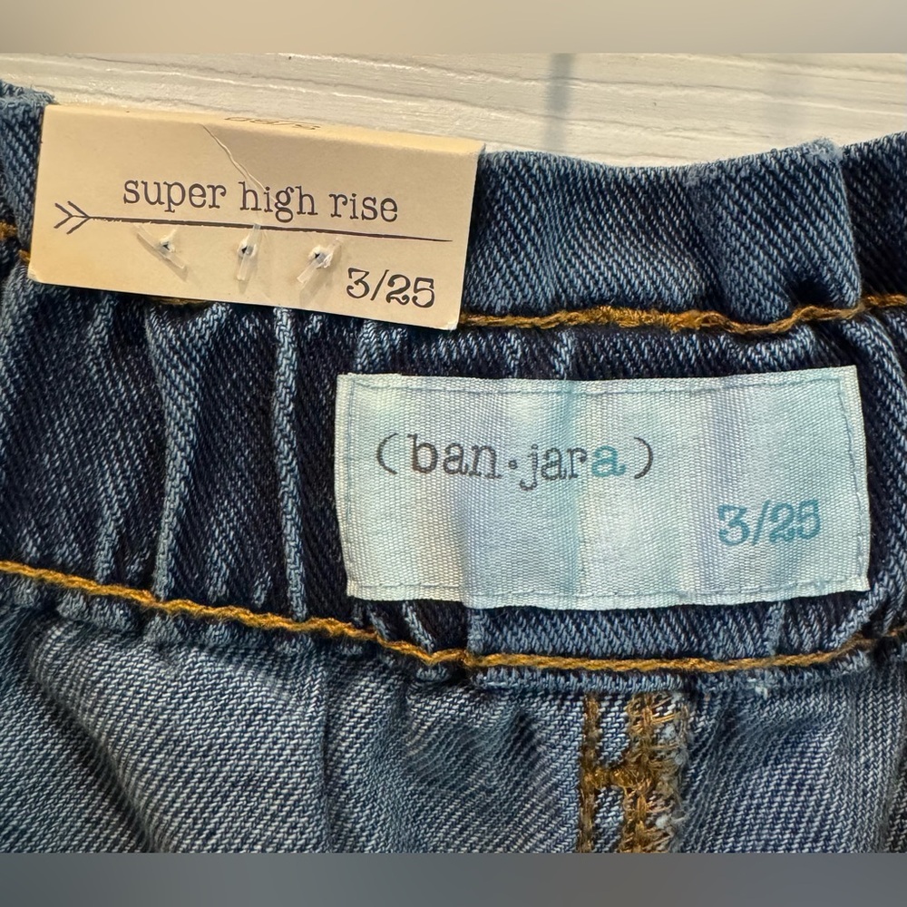 Banjara Juniors Blue Jean Shorts Size 3/25 Hippie Boho Festival Western - Picture 6 of 12
